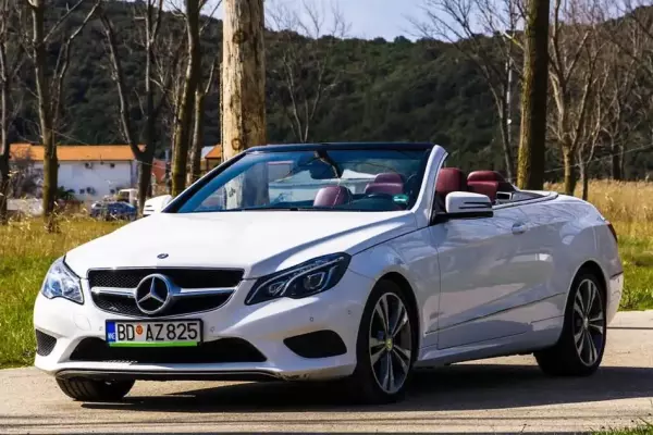 Mercedes E 220 for rent in Lustica Bay